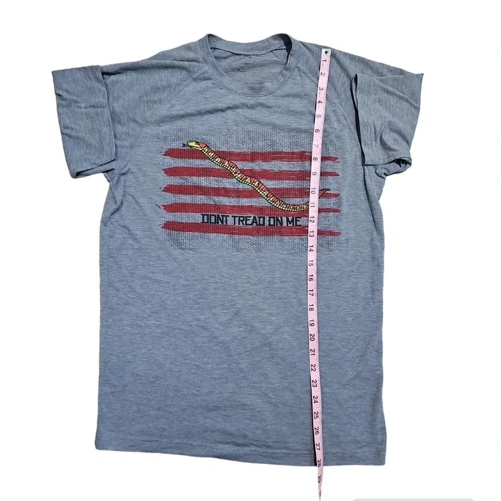Sport-Tek Grey Dont Tread On Me Tee S Athletic Fit Statement Streetwear Rare - Picture 7 of 7